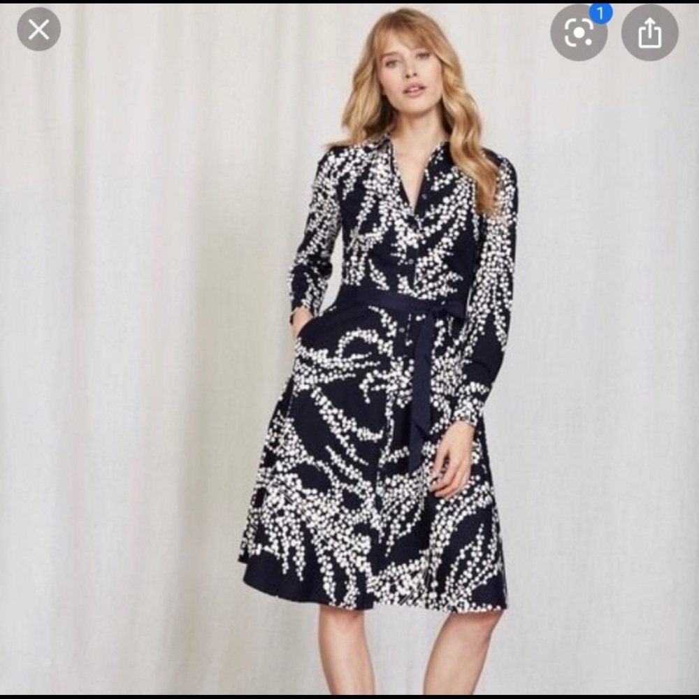 Boden Posy Shirtdress in Wisteria Floral